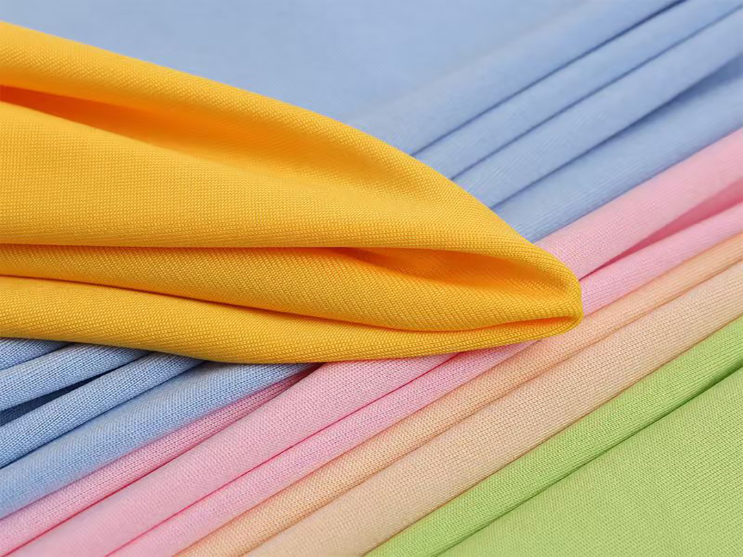 Polyester and Spandex Knitted Stretch Jersey Fabric
